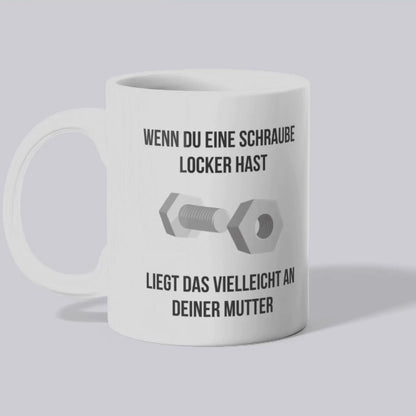 Schraube locker wegen Mutter Tasse