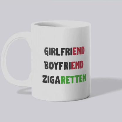 Girlfriend, Boyfriend & Zigaretten - Tasse