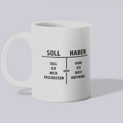 Soll / Haben - Tasse